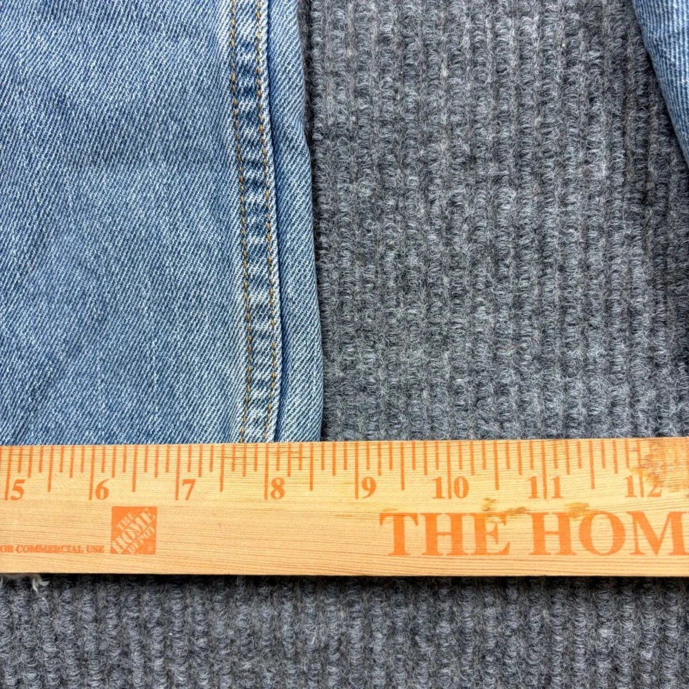 Levi 505 Jeans Mens 36x32 Regular Fit Light Wash Blue Denim Straight Leg Cotton